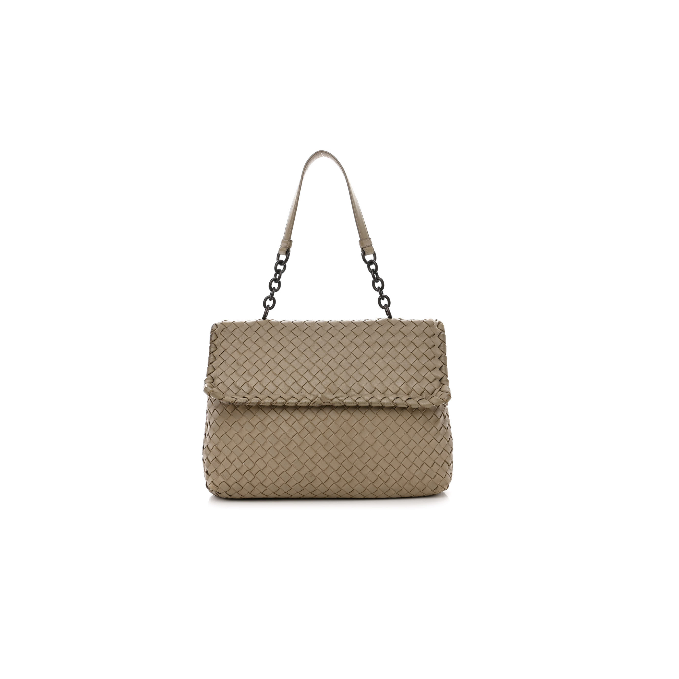 bo*te*ga Ve*ne*ta nappa intrecciato olimpia shoulder bag limestone  (28*19*10cm)