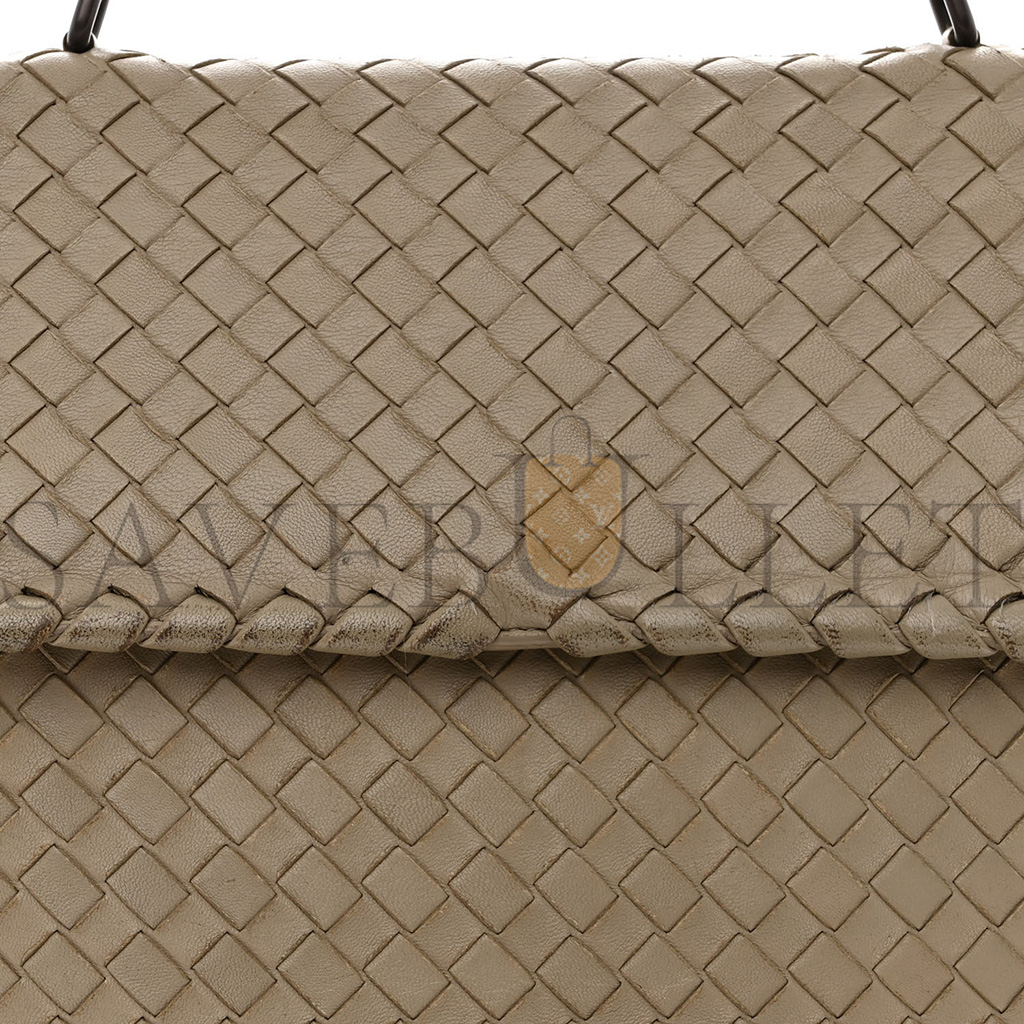 bo*te*ga Ve*ne*ta nappa intrecciato olimpia shoulder bag limestone  (28*19*10cm)