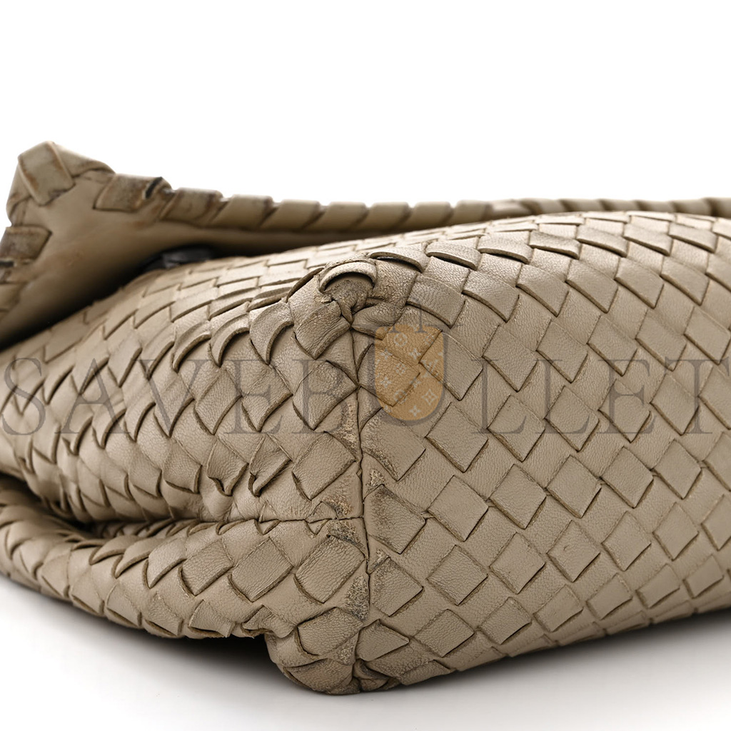 bo*te*ga Ve*ne*ta nappa intrecciato olimpia shoulder bag limestone  (28*19*10cm)
