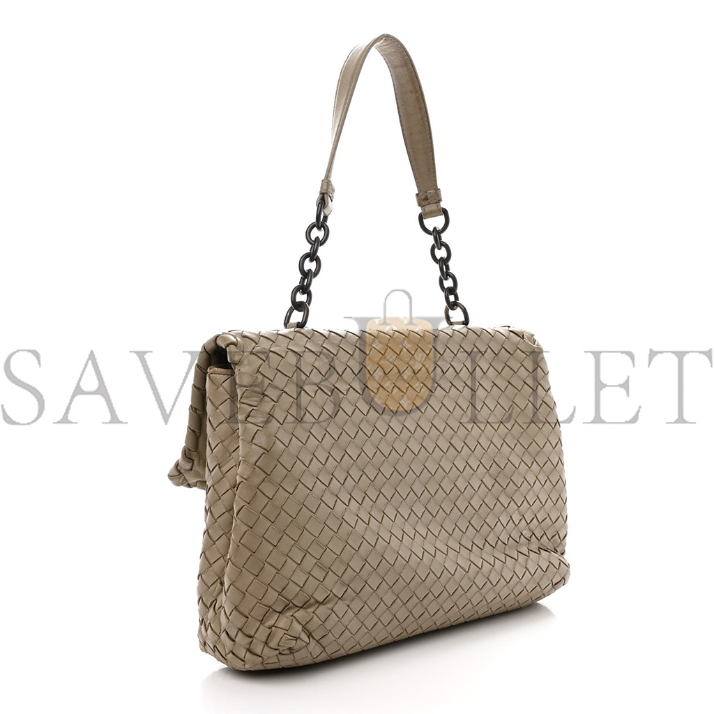 bo*te*ga Ve*ne*ta nappa intrecciato olimpia shoulder bag limestone  (28*19*10cm)