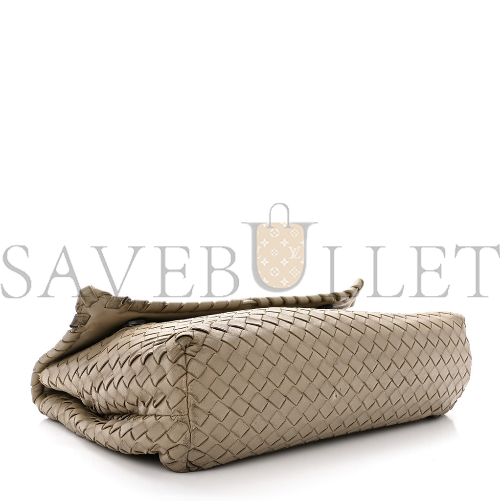 bo*te*ga Ve*ne*ta nappa intrecciato olimpia shoulder bag limestone  (28*19*10cm)