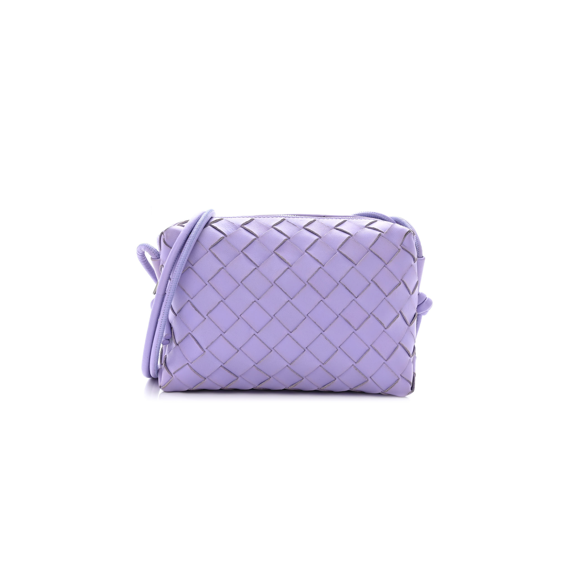 bo*te*ga Ve*ne*ta nappa intrecciato mini loop camera bag wisteria  (17*11*7cm)