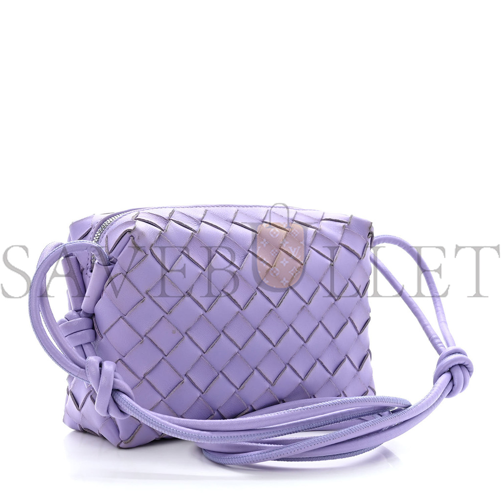 bo*te*ga Ve*ne*ta nappa intrecciato mini loop camera bag wisteria  (17*11*7cm)