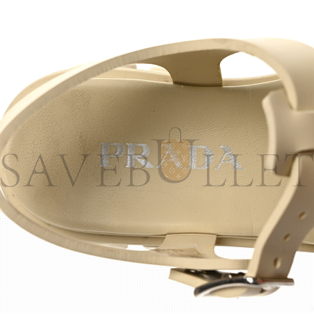 Pra*a foam rubber metal triangle logo monolith 55mm cage sandals 39 quarzo