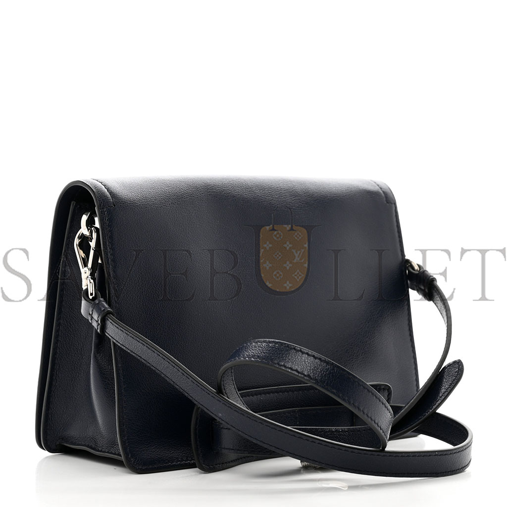 Pra*a glace calf shoulder bag baltico (23*16*10cm)