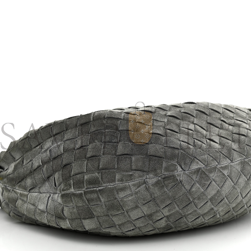 bo*te*ga Ve*ne*ta suede calfskin intrecciato teen jodie hobo thunder  (36*22*13cm)