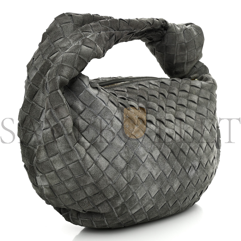 bo*te*ga Ve*ne*ta suede calfskin intrecciato teen jodie hobo thunder  (36*22*13cm)