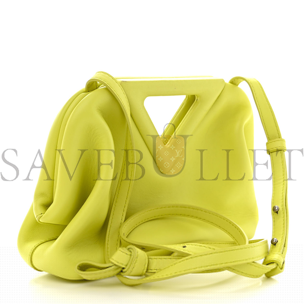 bo*te*ga Ve*ne*ta calfskin small the point triangle bag seagrass  (20*18*8cm)