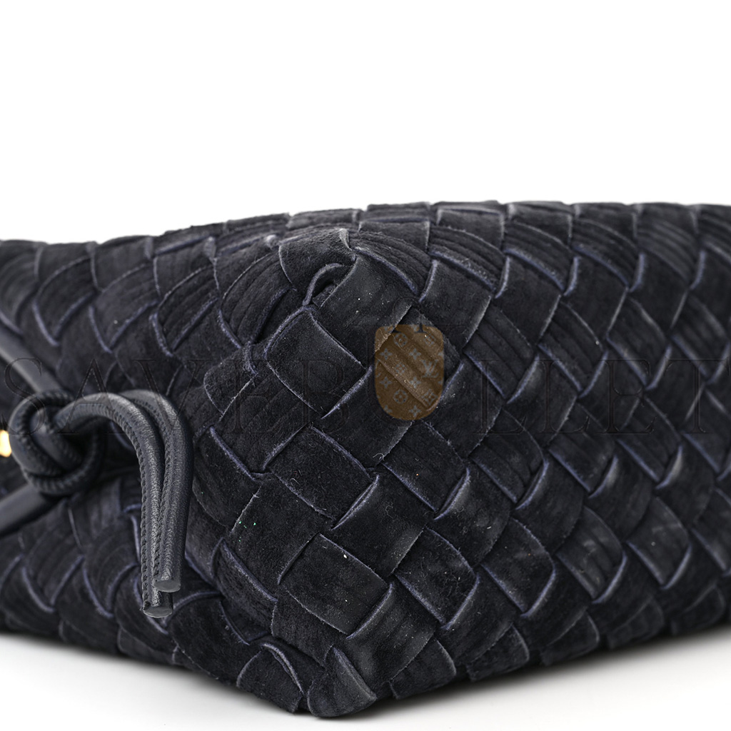 bo*te*ga Ve*ne*ta suede intrecciato small loop camera bag space  (21*17*10cm)