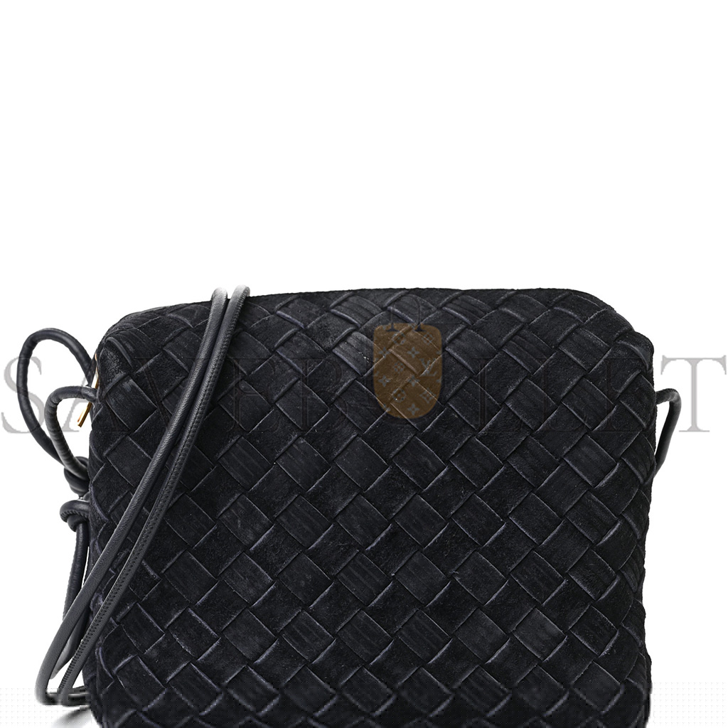 bo*te*ga Ve*ne*ta suede intrecciato small loop camera bag space  (21*17*10cm)