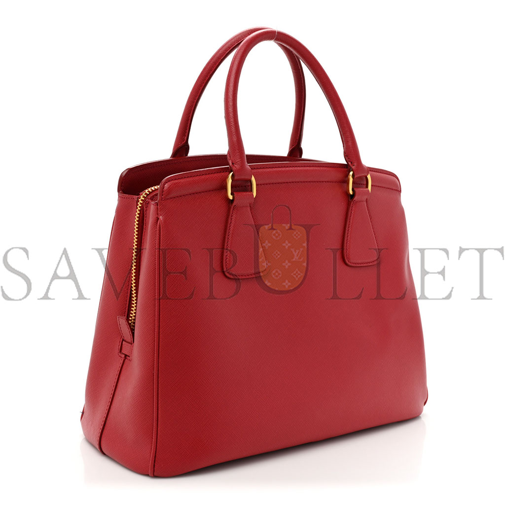 Pra*a saffiano lux parabole tote fuoco (34*26*15cm)