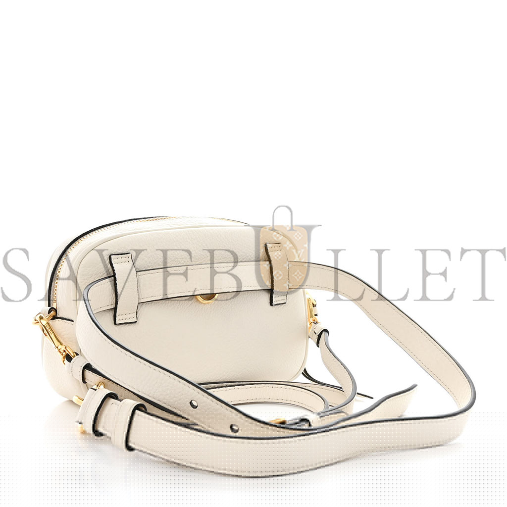 Pra*a vitello daino camera crossbody bianco (19*12*2cm)