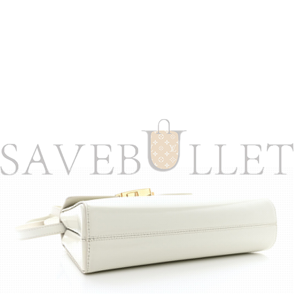 Pra*a spazzolato flap shoulder bag white (29*14*6cm)