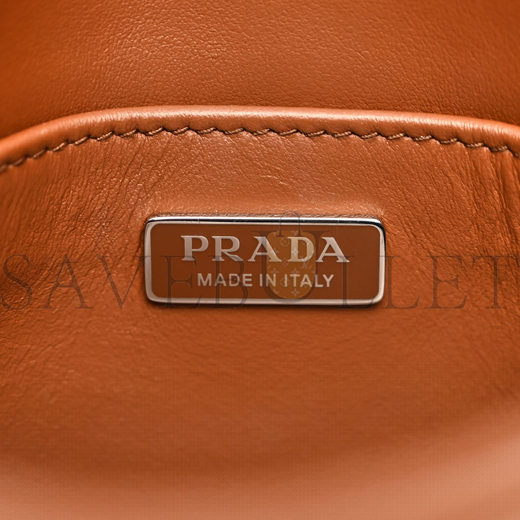 Pra*a spazzolato cleo flap shoulder bag tobacco (24*21*6cm)
