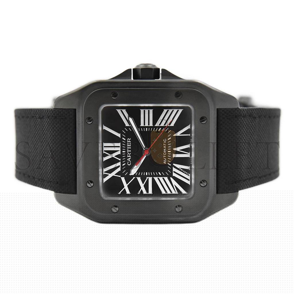 CARTIER SANTOS DE CARTIER 100 CARBON AUTOMATIC LARGE MODEL WATCH WSSA0006