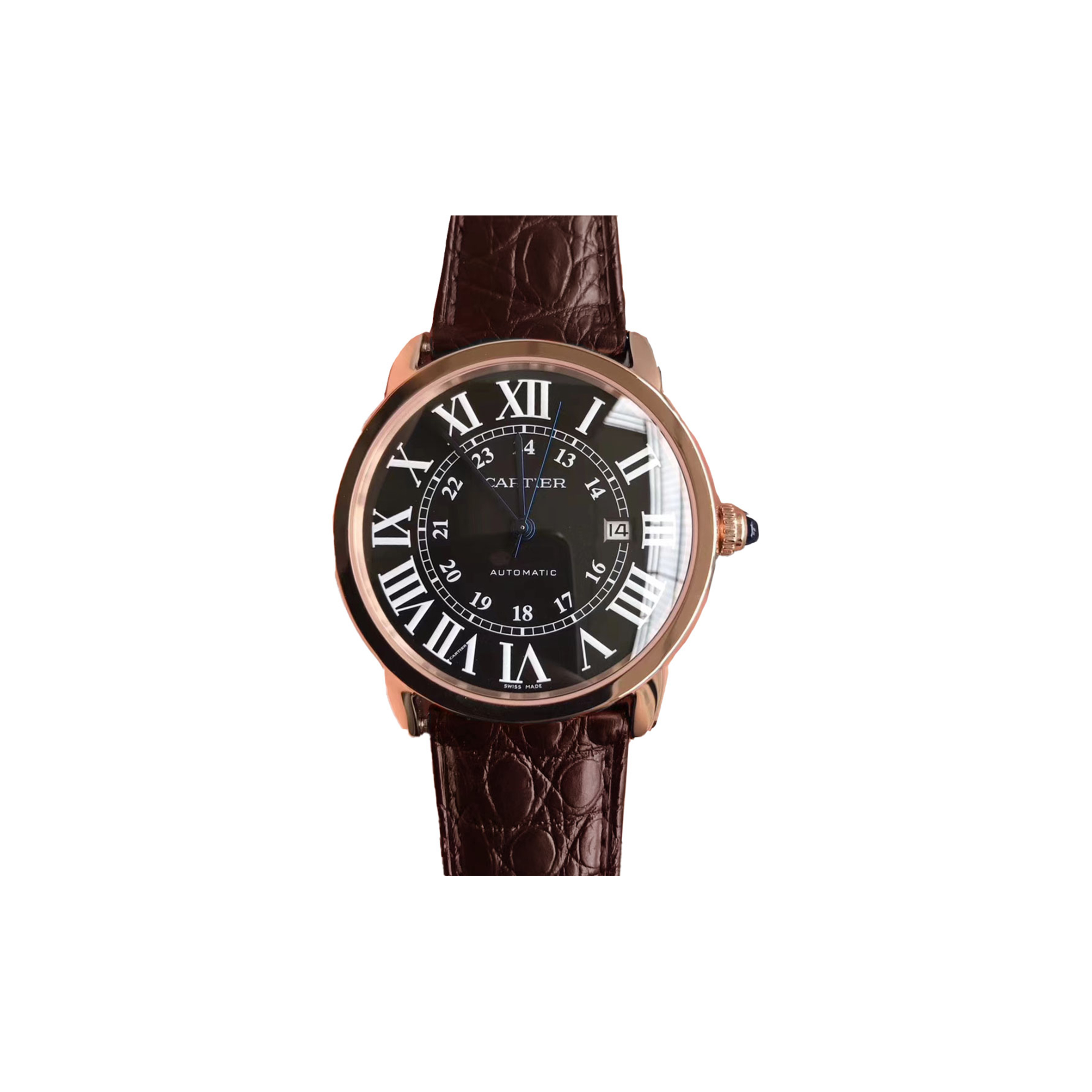 CARTIER LONDON SOLO SERIES GOLD CASE ULTRA-THIN FORMAL MEN''S WATCH W6701009