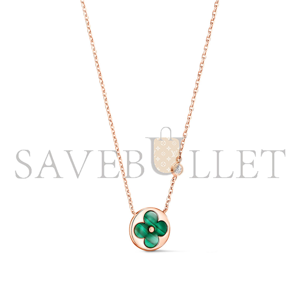 l**is V*t*n colour blossom bb sun pendant, pink gold, malachite and diamond q93619