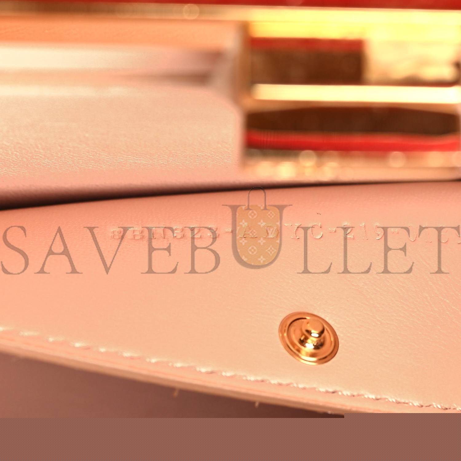 F**di vitello king luxor shiny nappa medium peekaboo i see u east west satchel brandy light rose (30*20*12cm)