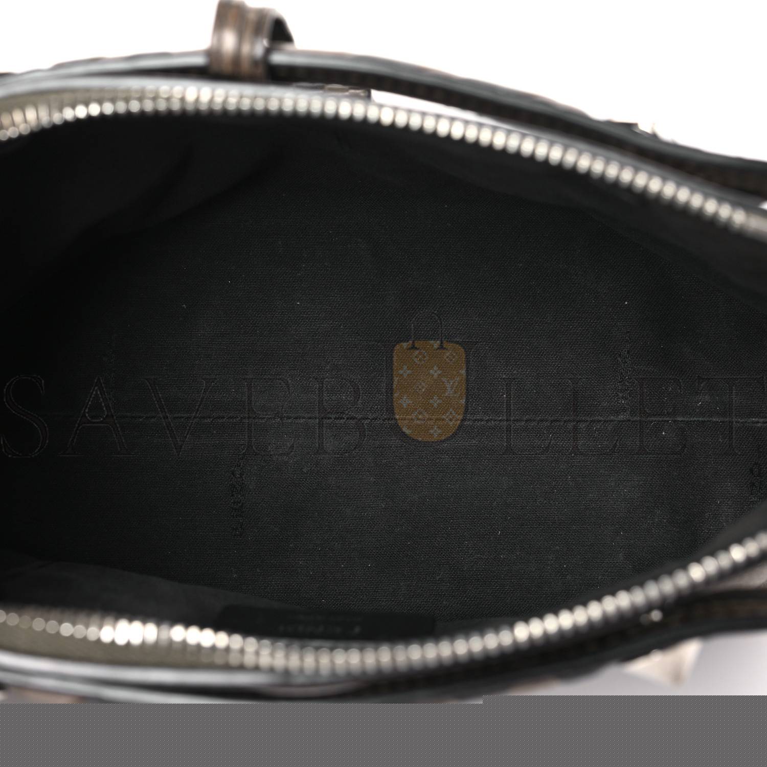 F**di vitello dolce bi-color ff 1974 embossed mini by the way boston bag maya black (22*14*10cm)