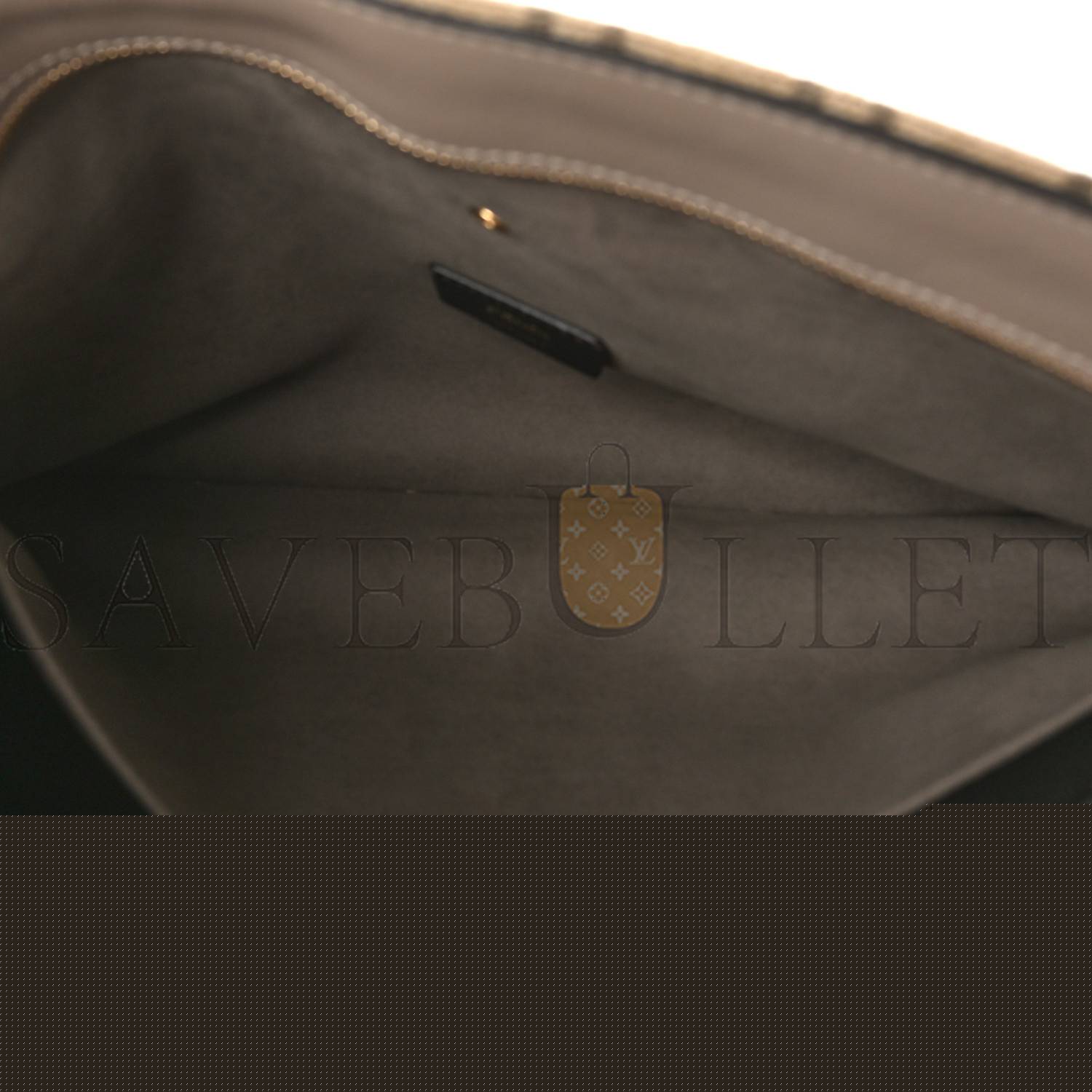 F**di chenille vitello seta plexiglass ff F**di o&#x27;lock zipper tortora nuvola (34*23*13cm)