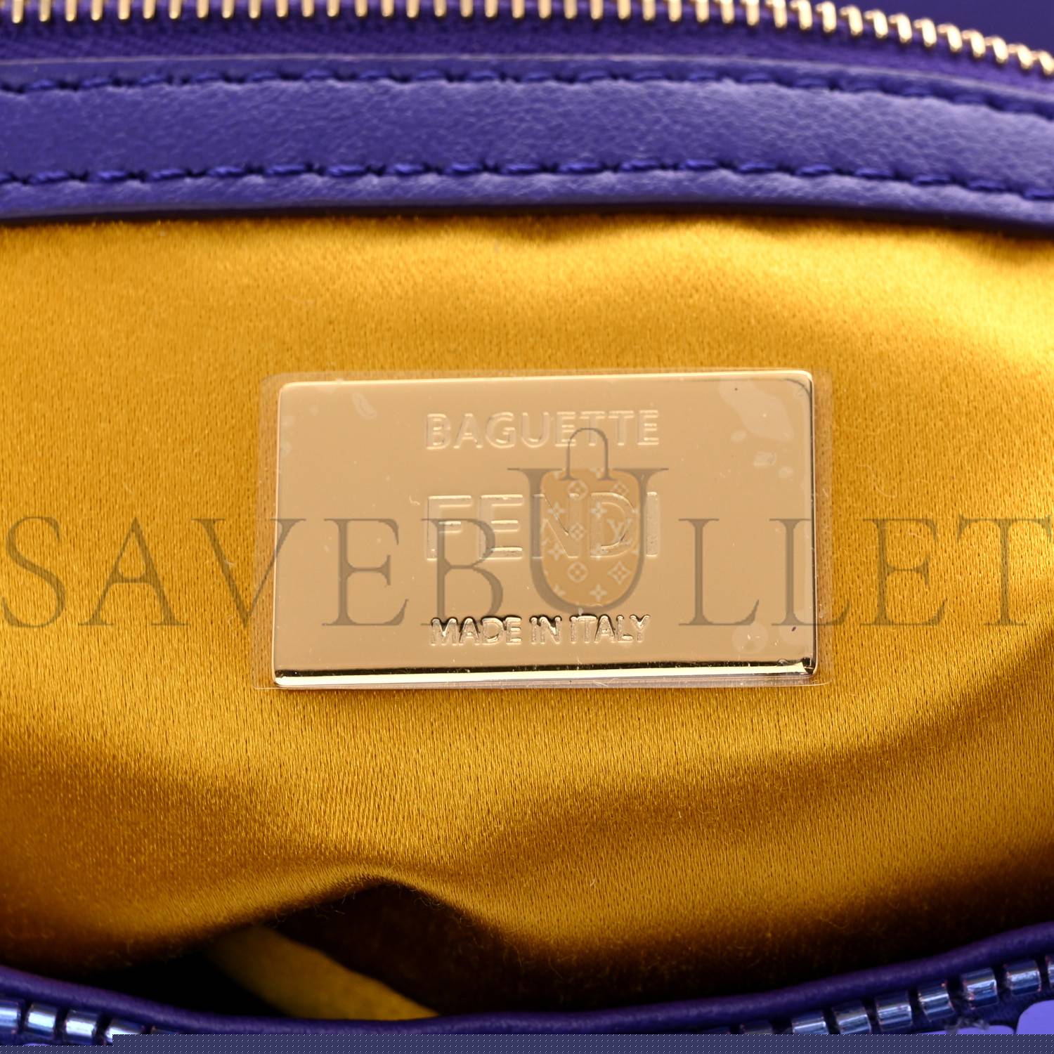 F**di sequin paillettes shiny nappa sex and the city baguette viola purple rain (27*15*6cm)