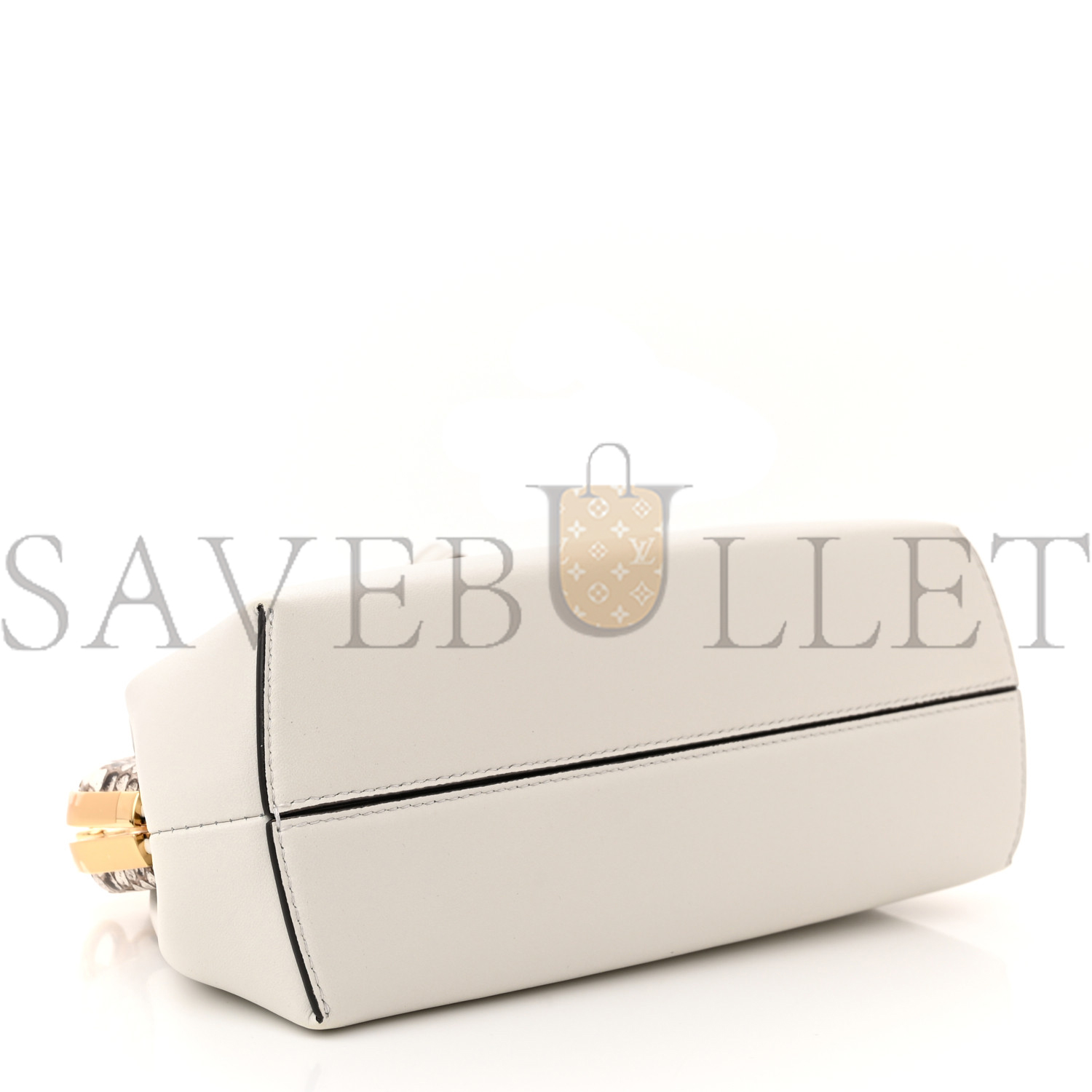 F**di shiny nappa snakeskin small F**di first white roccia (26*18*9.5cm)