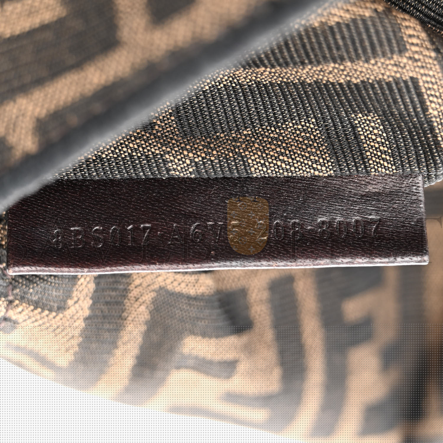 F**di fabric jacquard ff 1974 mini baguette tobacco moro black (18*11*5cm)
