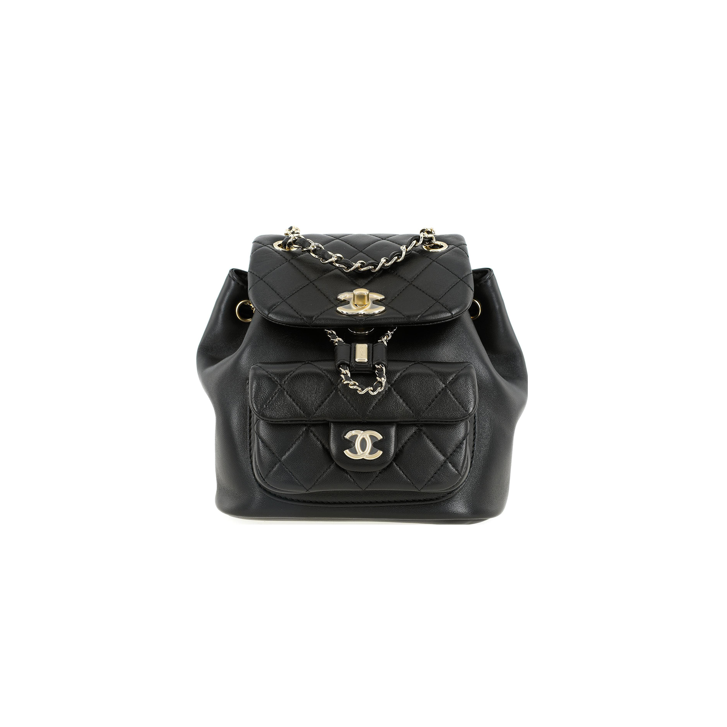 Ch*el duma sheepskin backpack black (18.5*18*12cm)