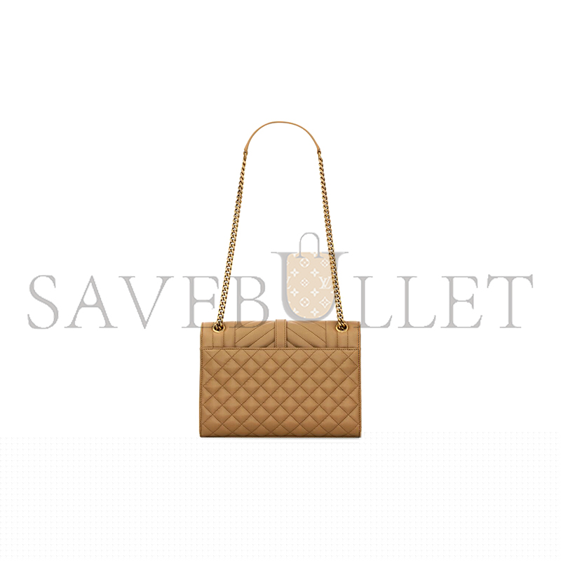 YSL ENVELOPE MEDIUM IN MATELASSÉ LAMBSKIN 600185AACT72760 (24*17.5*6cm)