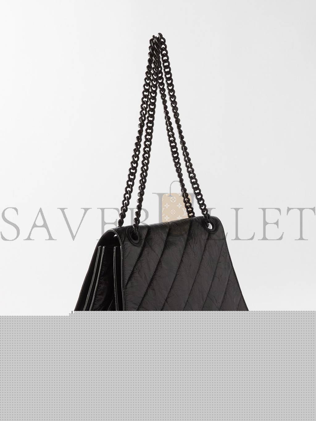 Ba*len*cia*ga black crush m quilted creased leather shoulder bag  matchesfashion us (30.9*20.3*11.4cm)