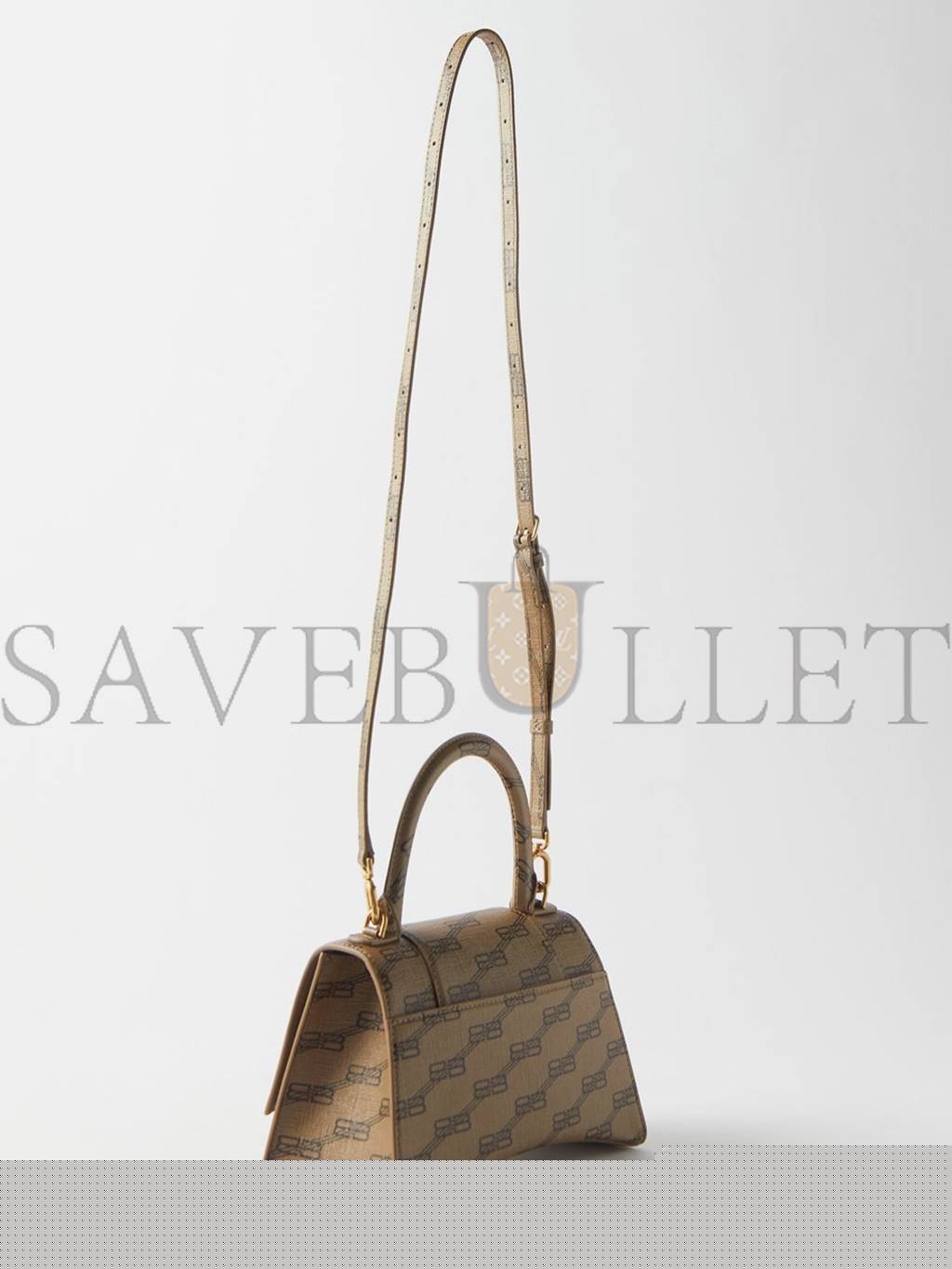 Ba*len*cia*ga beige hourglass s bb-print coated canvas bag matchesfashion us (22.5*15*10cm)