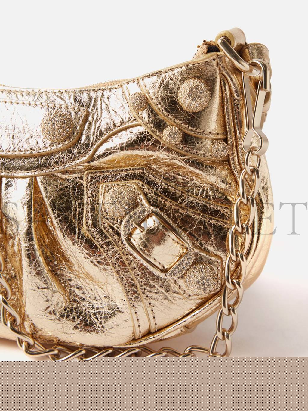 Ba*len*cia*ga gold le cagole studded leather shoulder bag matchesfashion us (22*11.7*5.2cm)