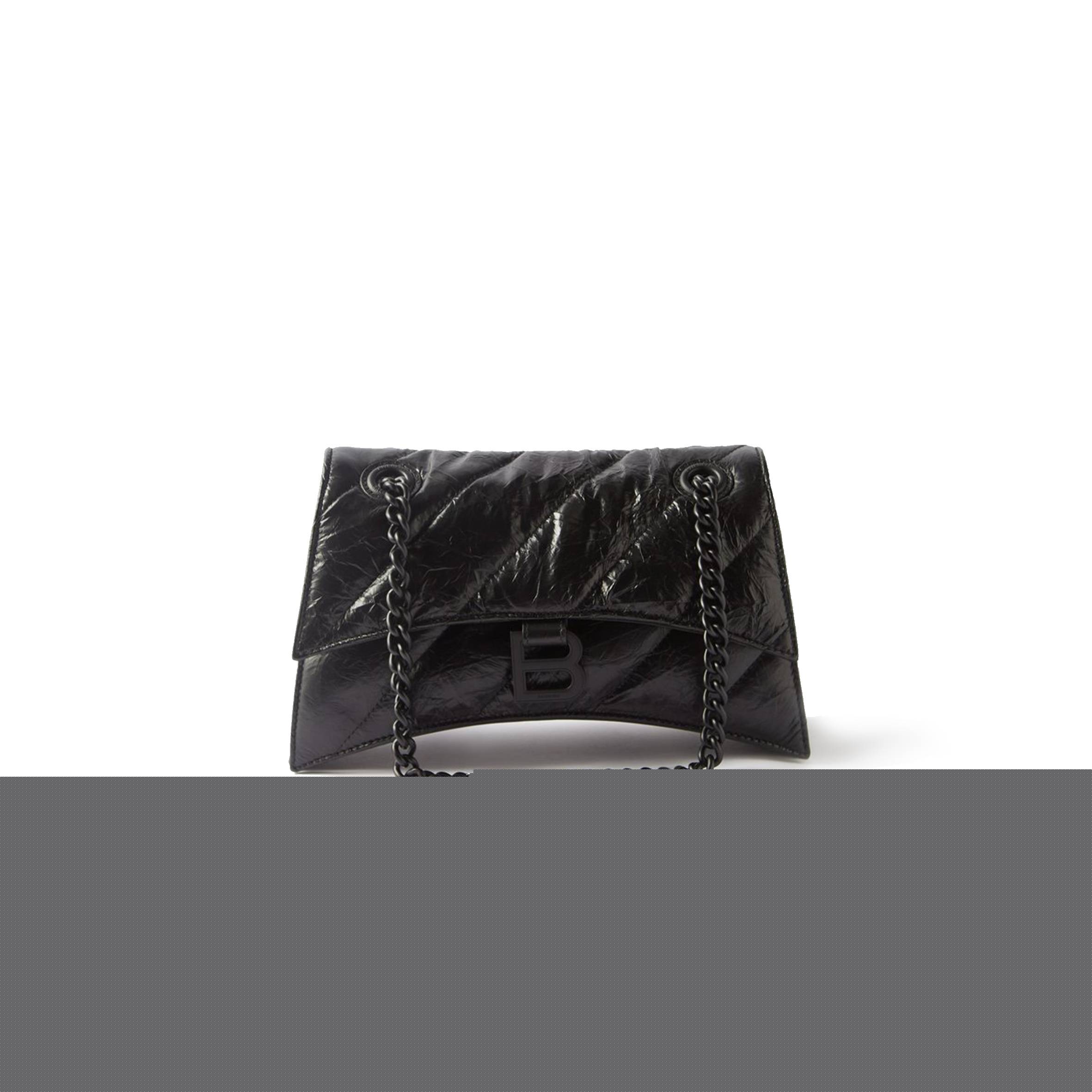 Ba*len*cia*ga black crush s quilted creased-leather shoulder bag matchesfashion us (25.5*15*6.4cm)
