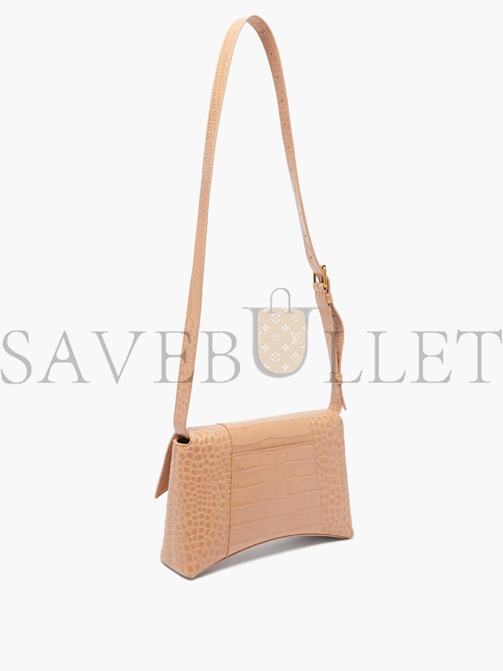 Ba*len*cia*ga neutral downtown xs crocodile-effect leather bag  matchesfashion us (25.9*16.5*7.1cm)
