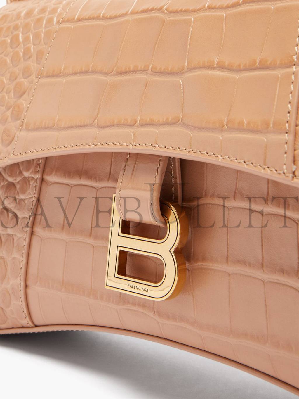 Ba*len*cia*ga neutral downtown xs crocodile-effect leather bag  matchesfashion us (25.9*16.5*7.1cm)