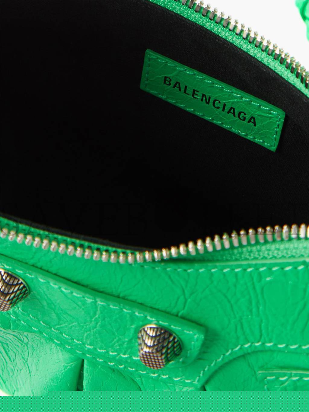 Ba*len*cia*ga green cagole xs studded leather shoulder bag  matchesfashion us (25*17.7*6cm)