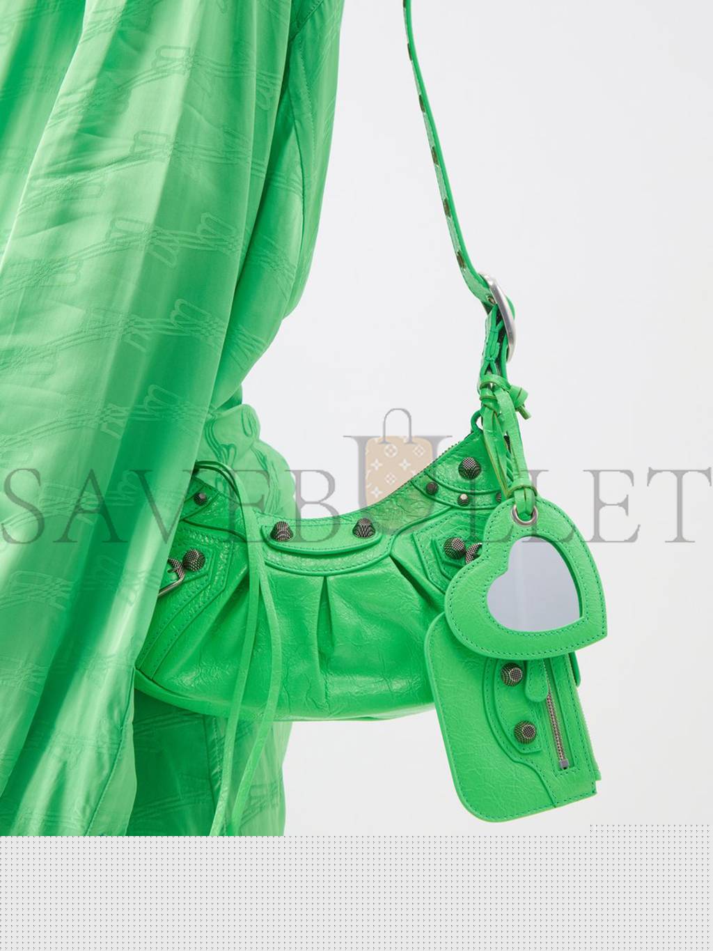 Ba*len*cia*ga green le cagole xs leather shoulder bag matchesfashion us (25.6*11.4*7.3cm)