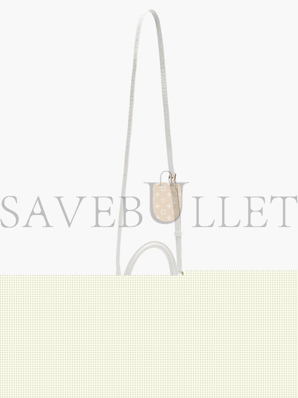 Ba*len*cia*ga white hourglass s crocodile-effect leather bag  matchesfashion us (22.5*15*10cm)