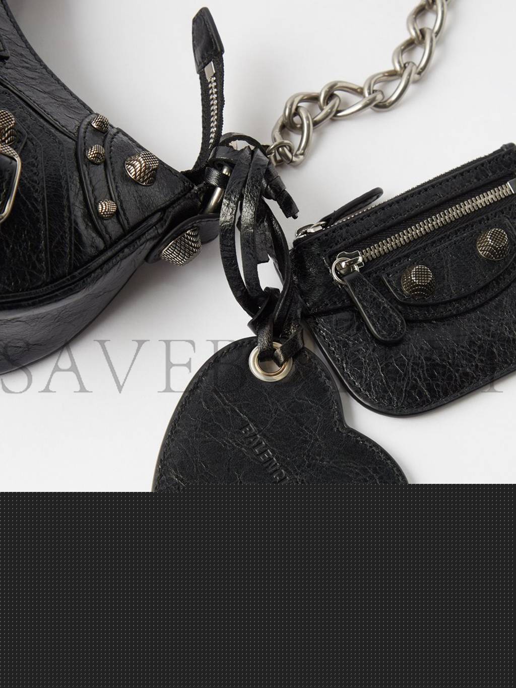 Ba*len*cia*ga black le cagole xs leather shoulder bag matchesfashion us (25.6*11.4*7.3cm)