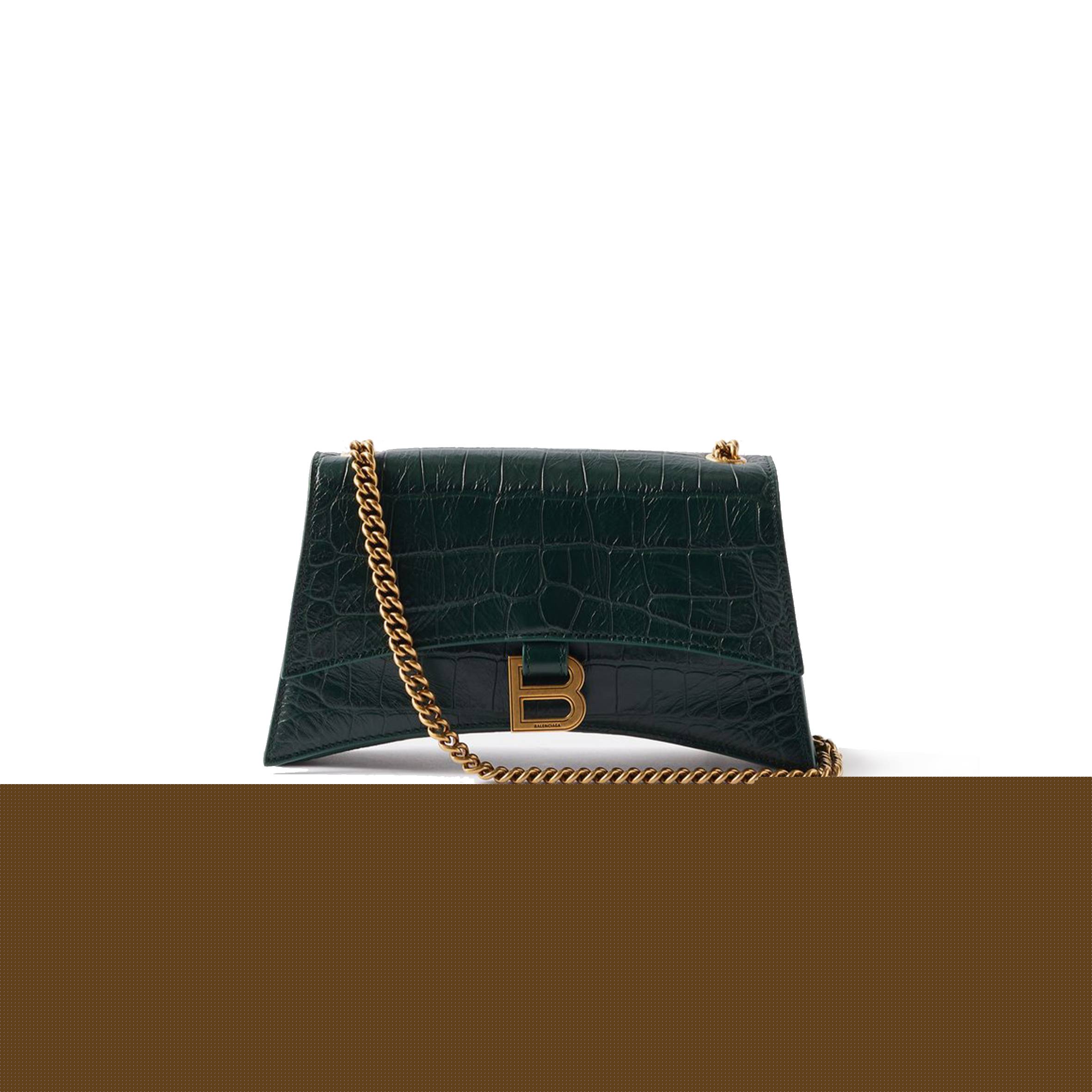 Ba*len*cia*ga green crush xs crocodile-effect leather cross-body bag matchesfashion us (21.5*11*5cm)