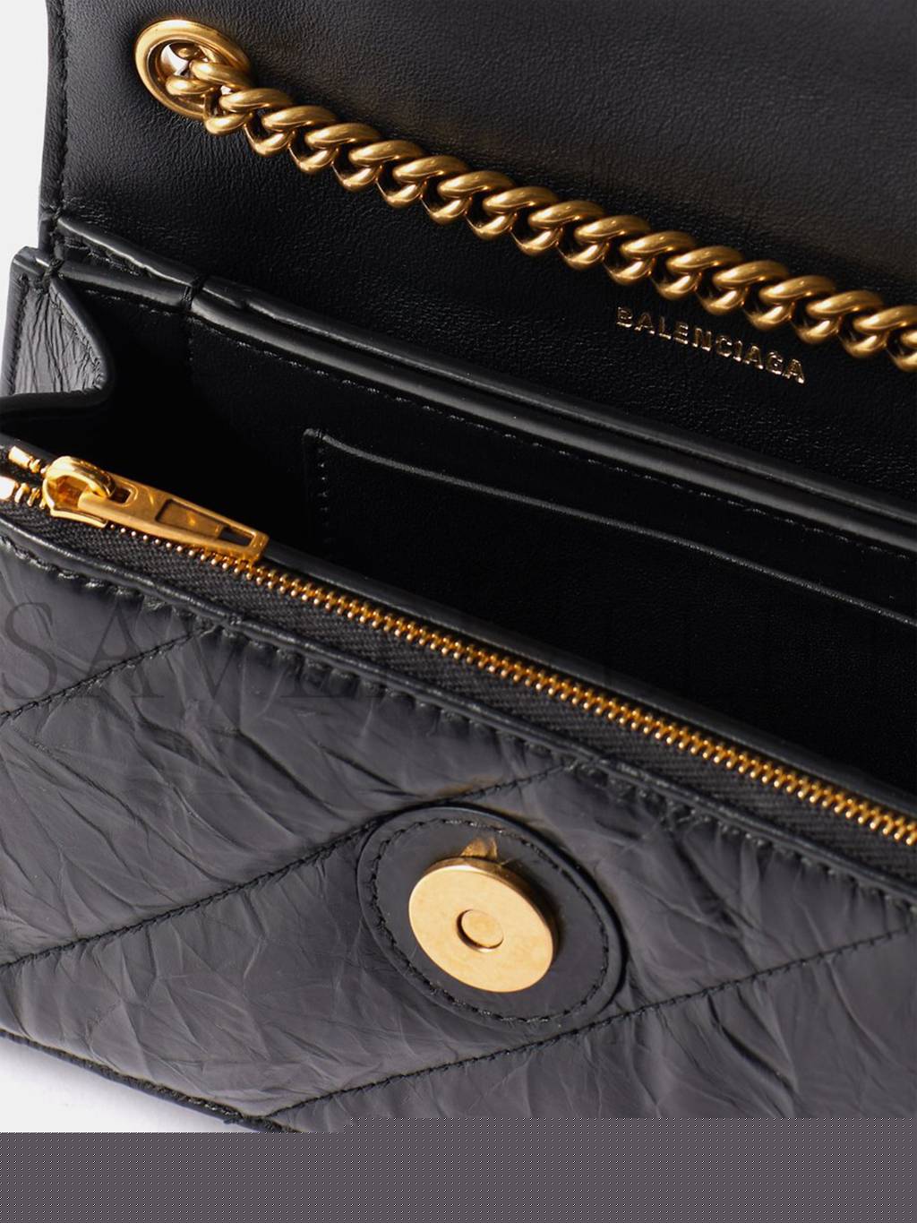 Ba*len*cia*ga black crush xs quilted-leather cross-body bag matchesfashion us (21.5*11*5cm)