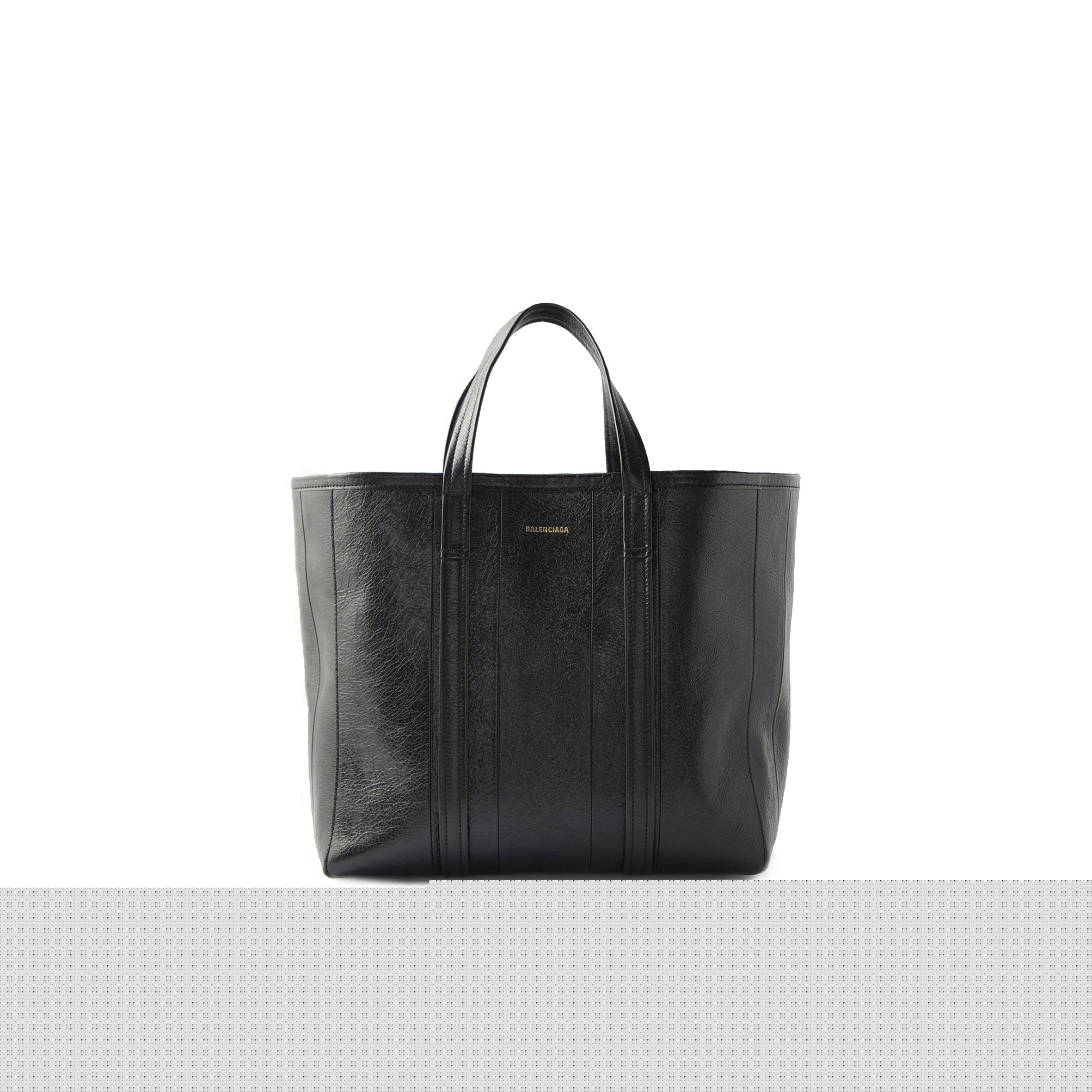 Ba*len*cia*ga black barbes m crinkled-leather tote bag matchesfashion us (40.8*29.2*13.9cm)