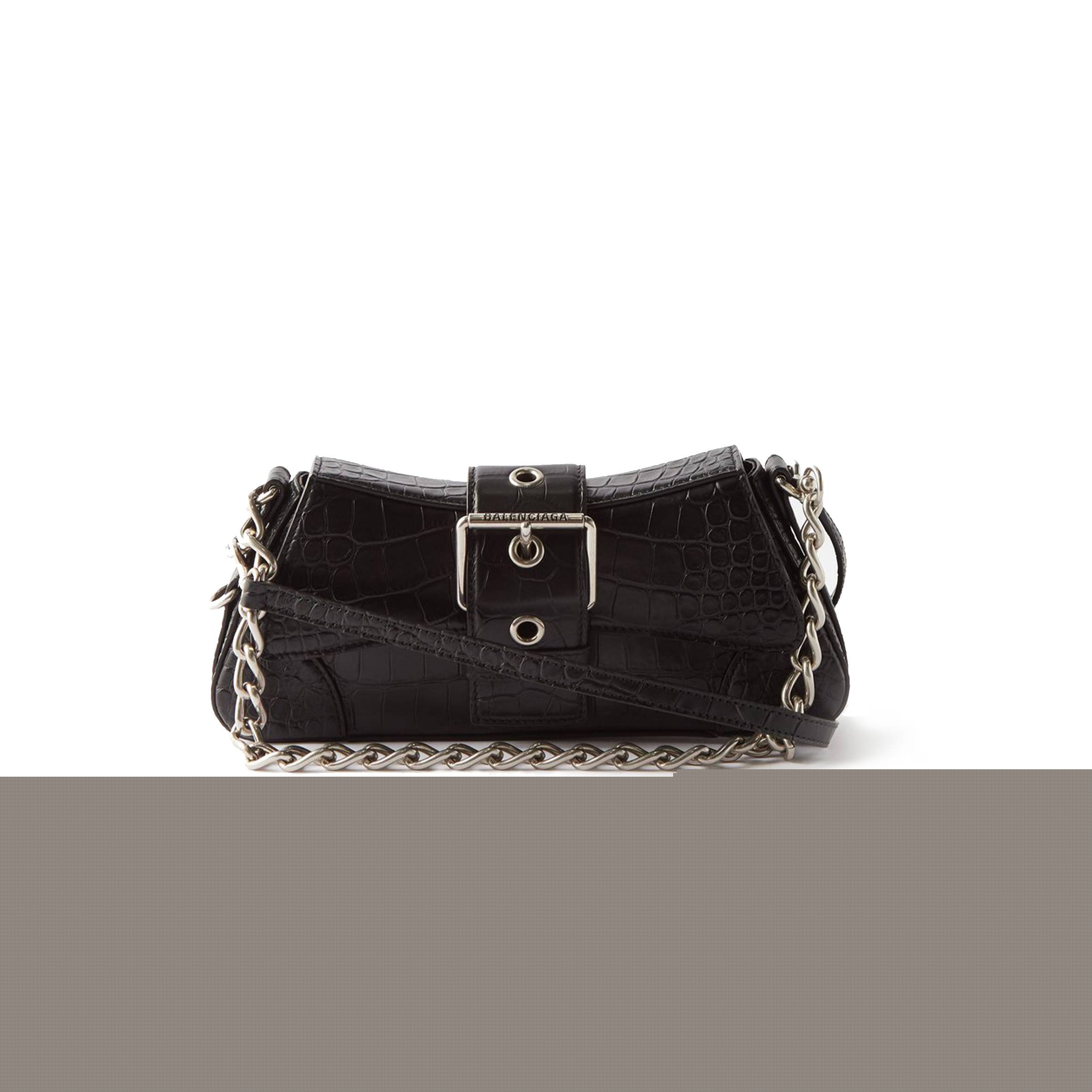 Ba*len*cia*ga black lindsay s crocodile-effect leather shoulder bag matchesfashion us (25.6*11.4*7.3cm)