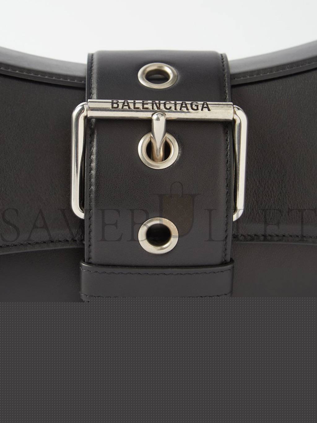Ba*len*cia*ga black lindsay m buckled leather shoulder bag matchesfashion us (34.7*15.2*6cm)