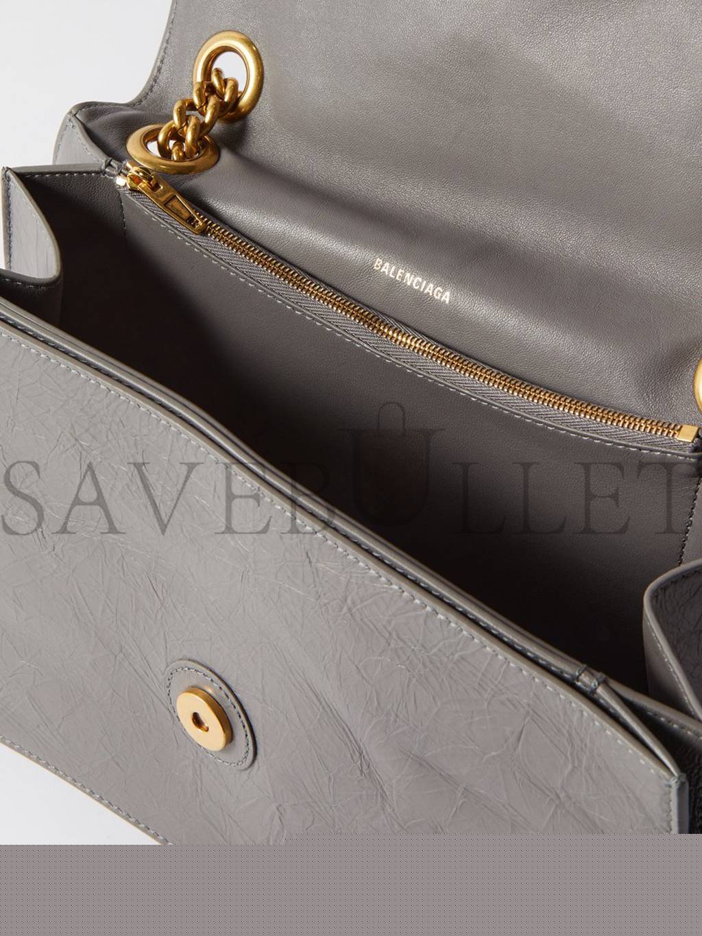 Ba*len*cia*ga grey crush medium creased-leather shoulder bag matchesfashion us (30.4*20.5*10.1cm)