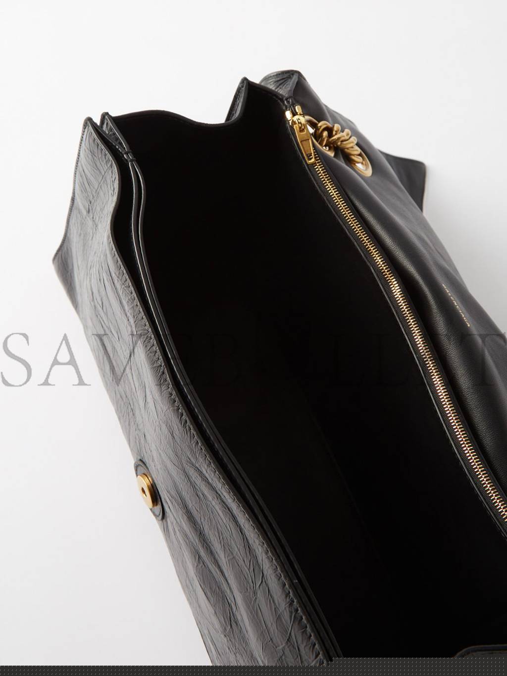 Ba*len*cia*ga black crush large crackled-leather shoulder bag matchesfashion us (39.3*24.8*12.7cm)