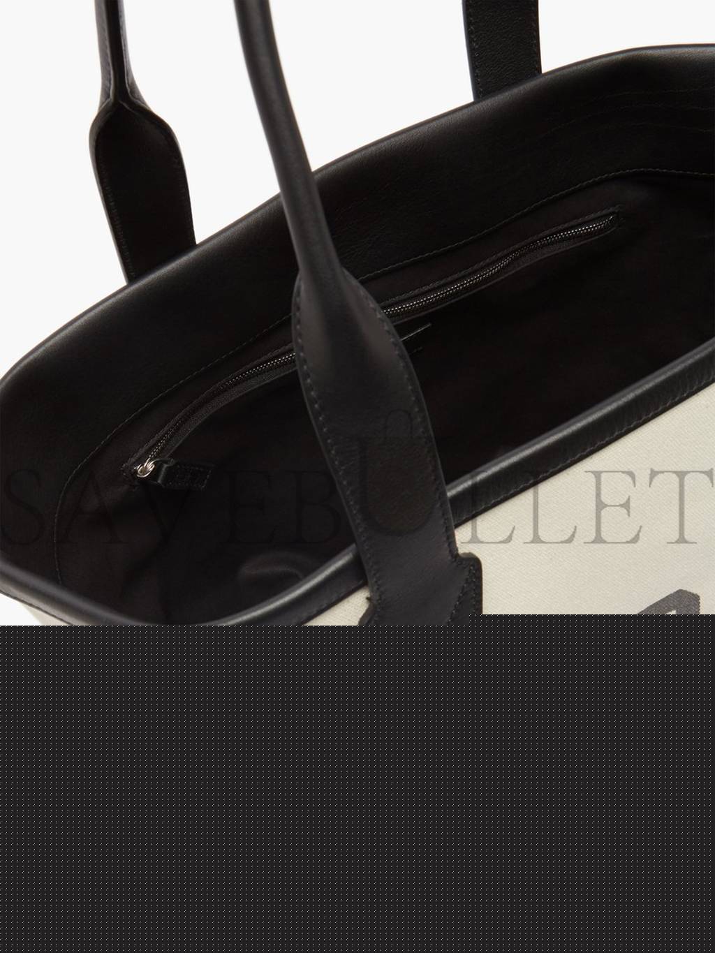 Ba*len*cia*ga neutral paris logo-print leather-trim canvas tote bag matchesfashion us (41.1*25.1*17.5cm)