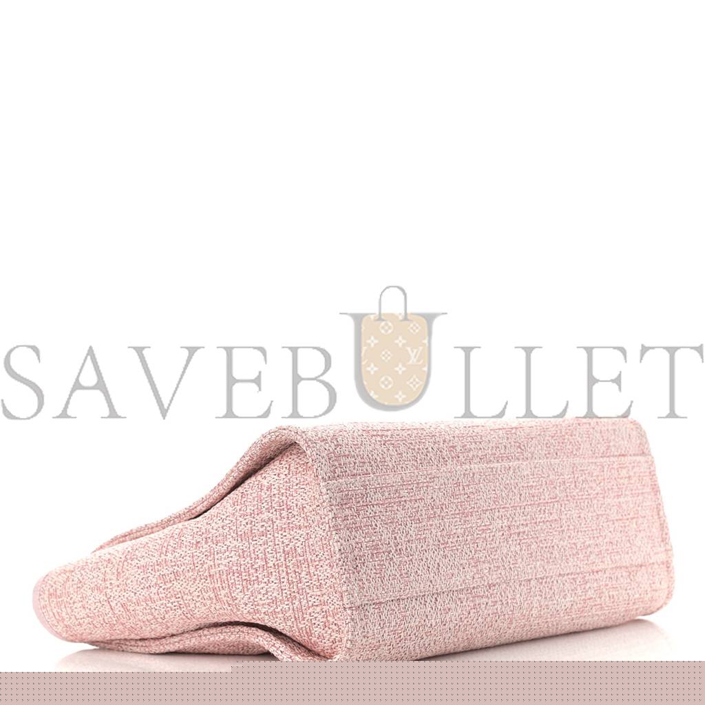 Ch*el lurex boucle small deauville tote pink (34*26*13cm)