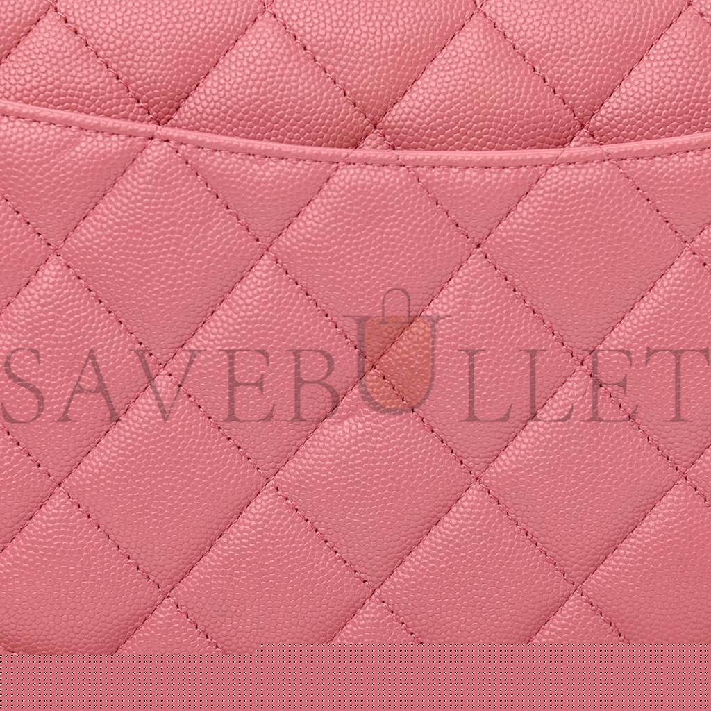 Ch*el caviar quilted jumbo double flap dark pink rose gold hardware (30*19*9cm)