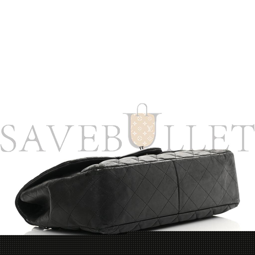 Ch*el lambskin quilted jumbo single flap black silver hardware (30*20*9cm)